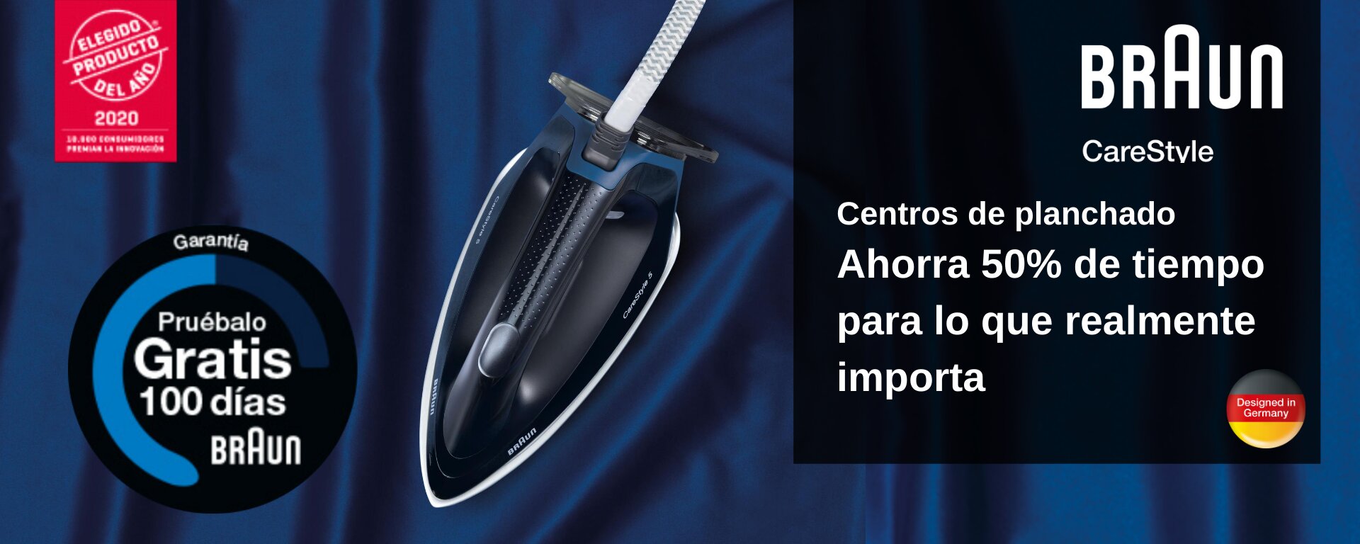 Compra tu Centro de Planchado Braun y consigue 100 días de prueba