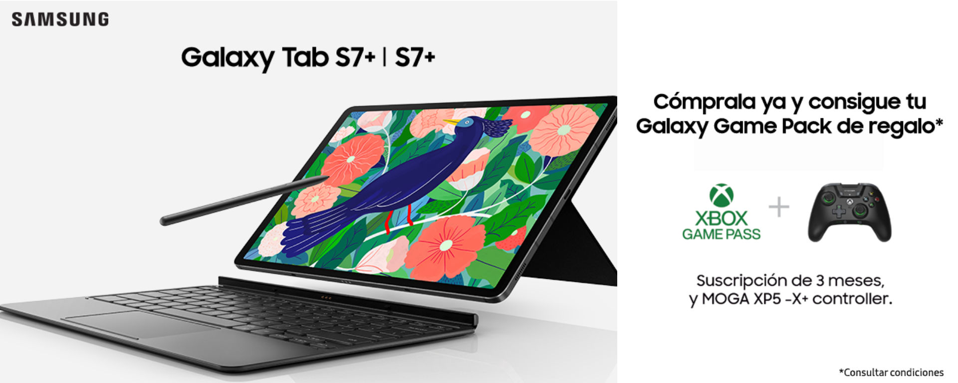 Consigue un Gaming Pack de regalo por la compra de tu tablet Tab S7 Samsung