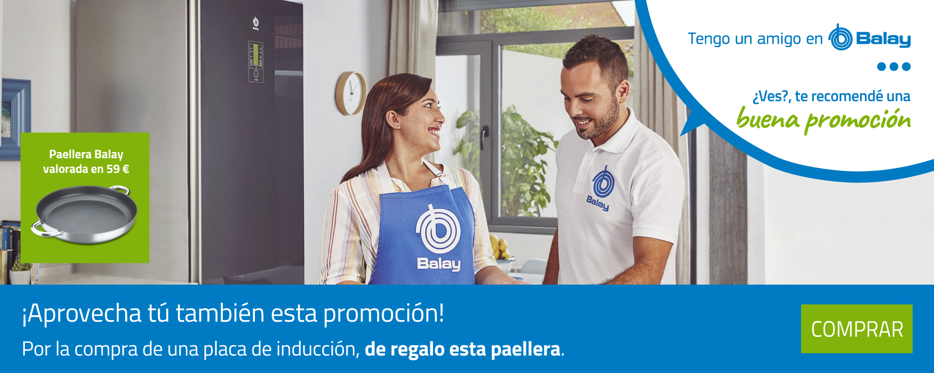 Llévate una paellera de regalo por la compra de tu placa de inducción Balay