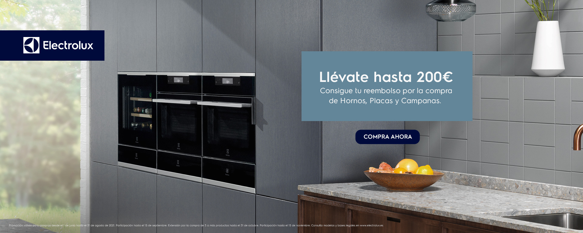 Llévate hasta 200 euros de reembolso por la compra de tu electrodoméstico de cocina Electrolux
