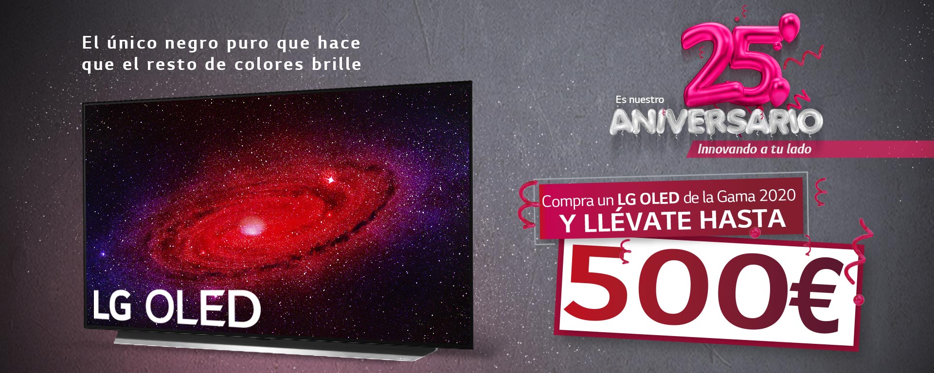 Llévate un reembolso de hasta 500 euros por la compra de tu televisor OLED LG
