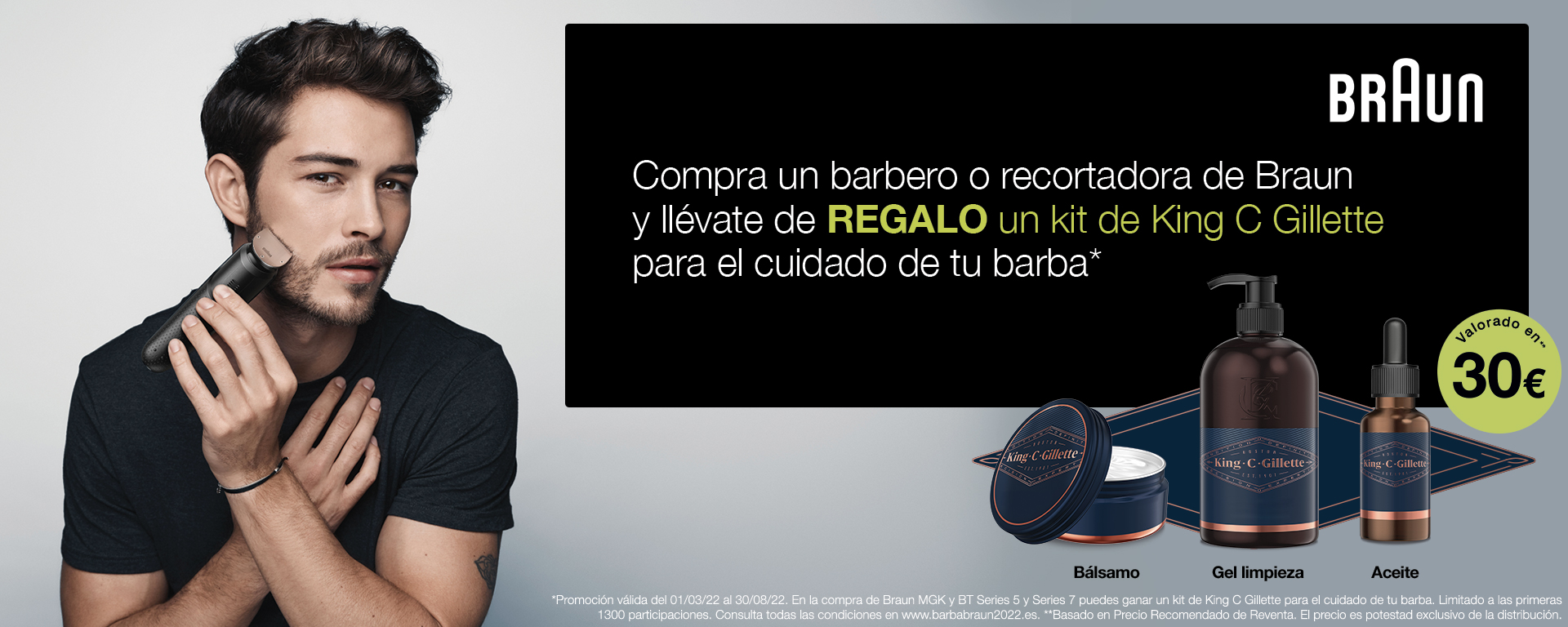Llévate un Kit de cuidado para la barba de regalo por la compra de tu Afeitadora Braun