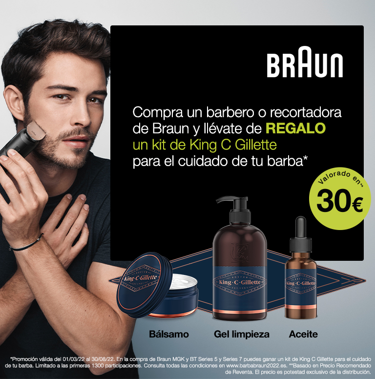 Llévate un Kit de cuidado para la barba de regalo por la compra de tu Afeitadora Braun