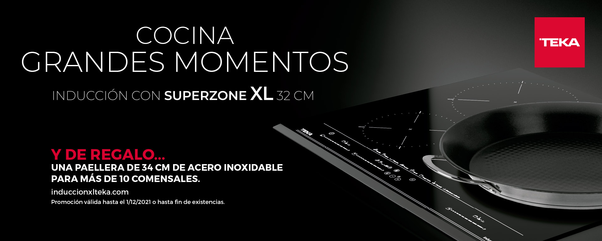 Llévate una paellera de regalo por la compra de tu placa de inducción XL Teka