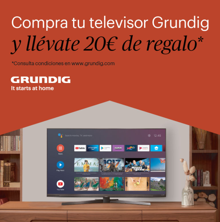 Llévate un regalo de 20 euros por la compra de tu televisor Grundig