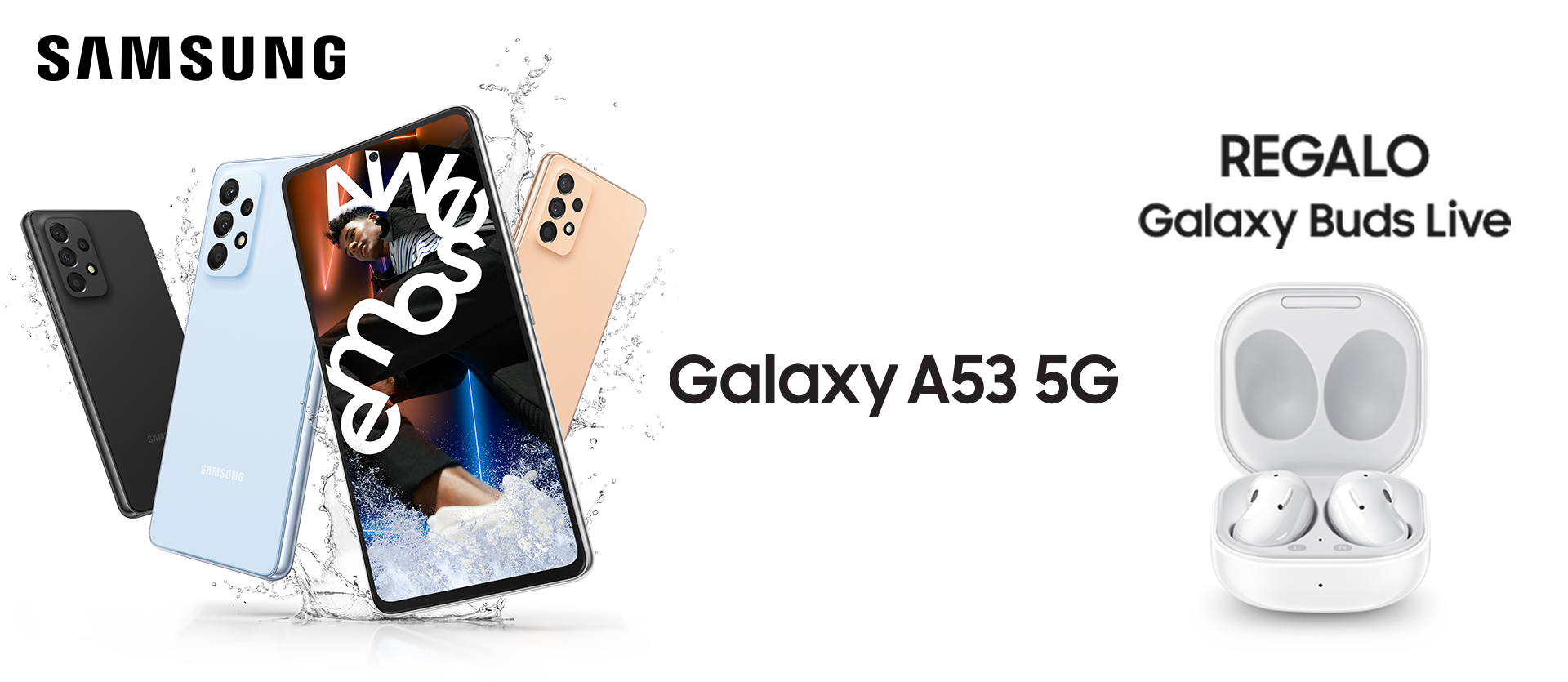 Disponible la precompra del nuevo Galaxy A53 de Samsung ¡Y llévate de regalo unos Galaxy Buds Live 