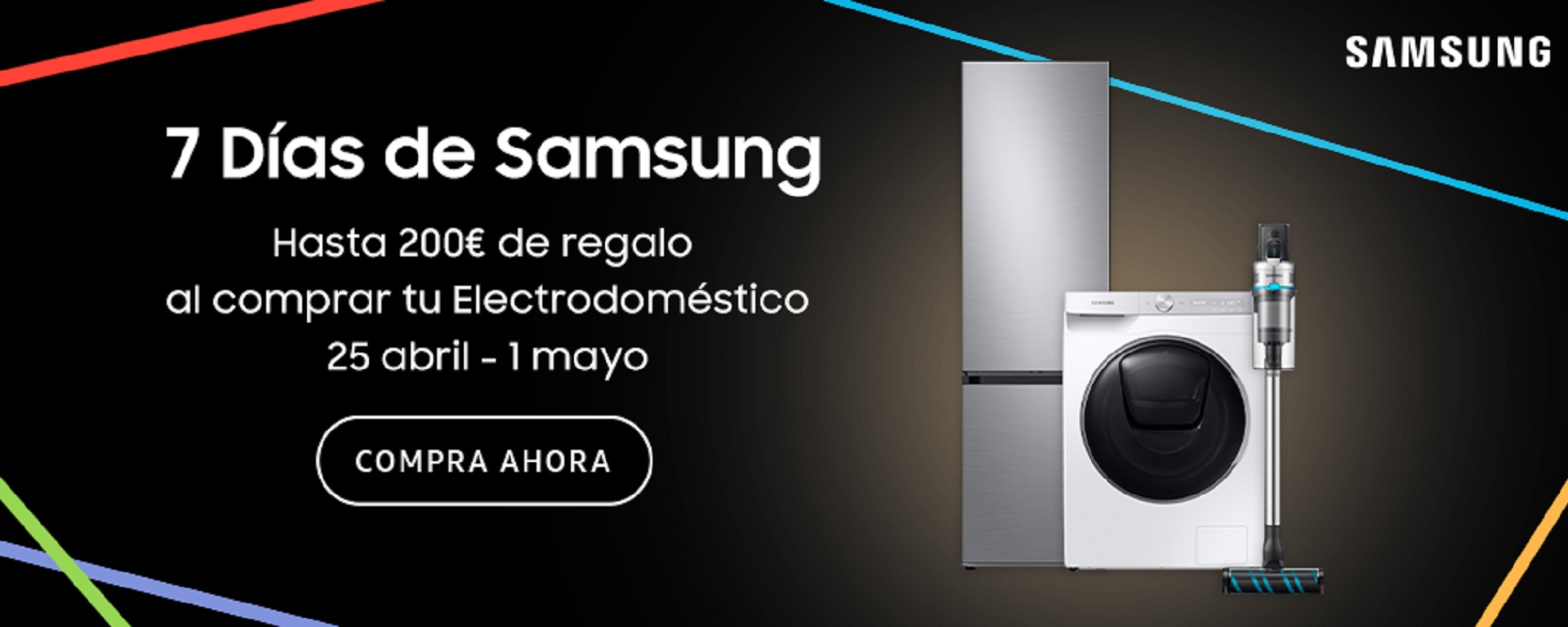 Llévate hasta 250 euros de reembolso por la compra de tu electrodoméstico Samsung