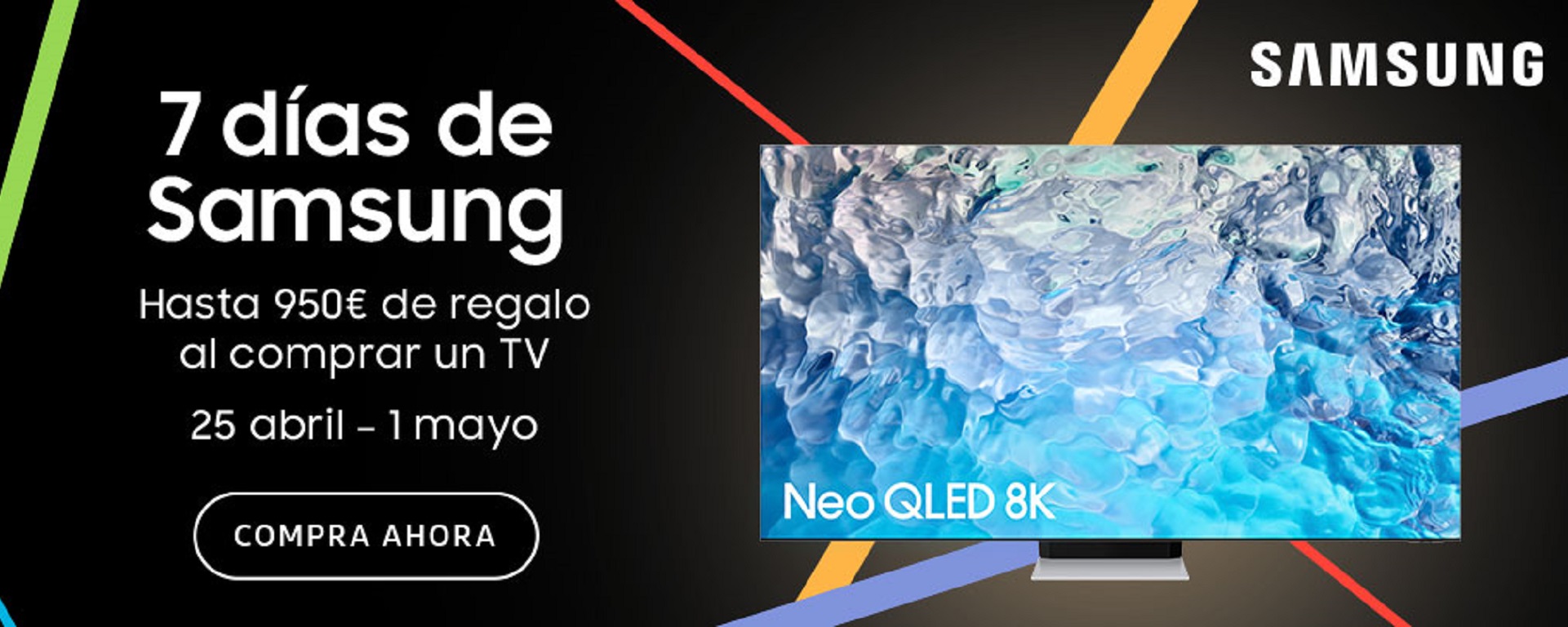 Llévate hasta 950 euros de reembolso por la compra de tu TV o barra de sonido Samsung