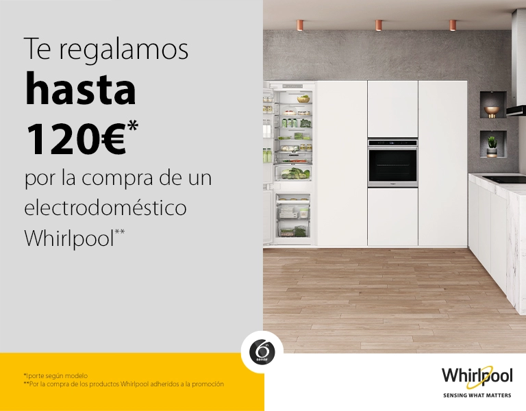 Llévate hasta 120 euros de reembolso por la compra de tu electrodoméstico Whirlpool