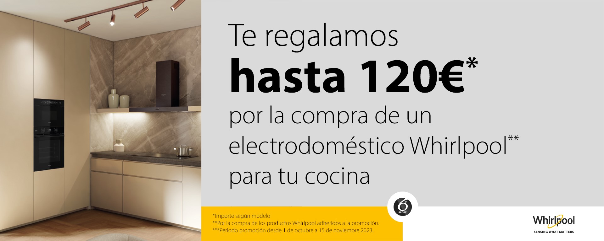 Llévate hasta 120 euros de reembolso por la compra de un electrodoméstico Whirlpool para tu cocina