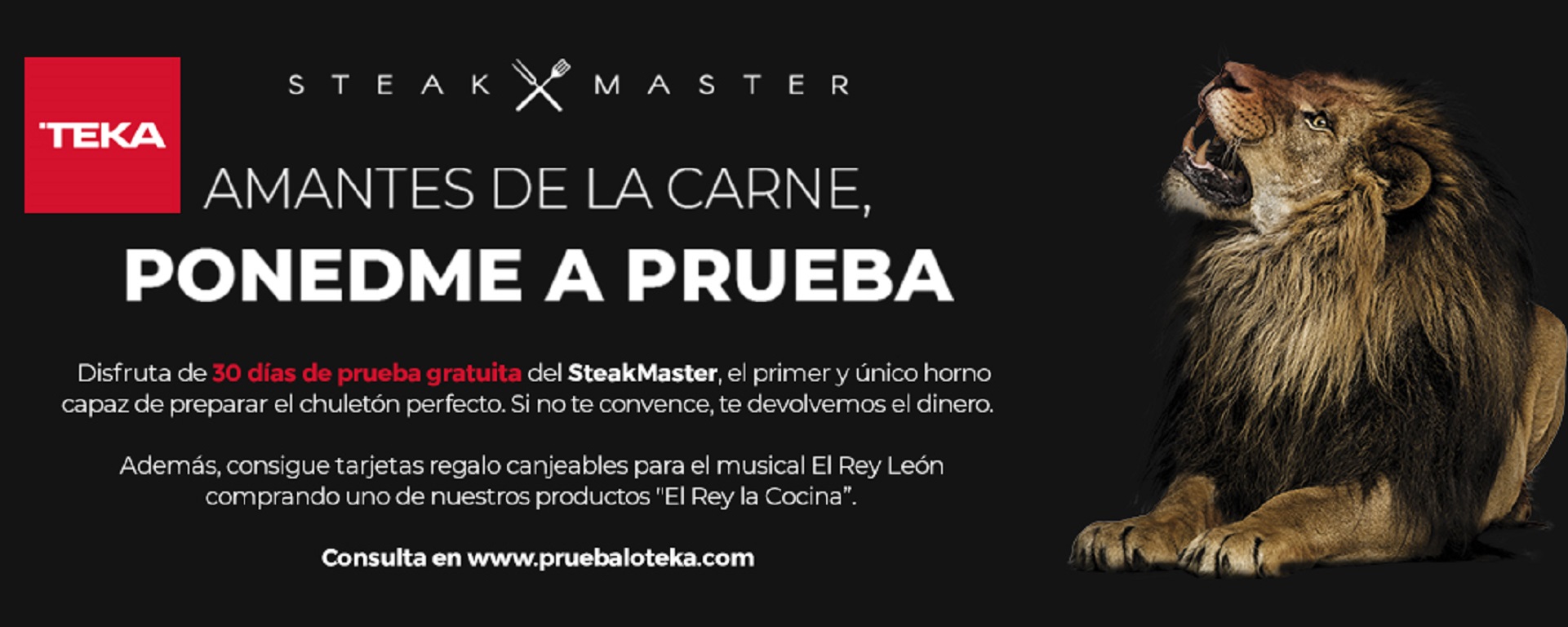 Llévate 30 días de prueba por la compra de tu horno SteakMaster de Teka