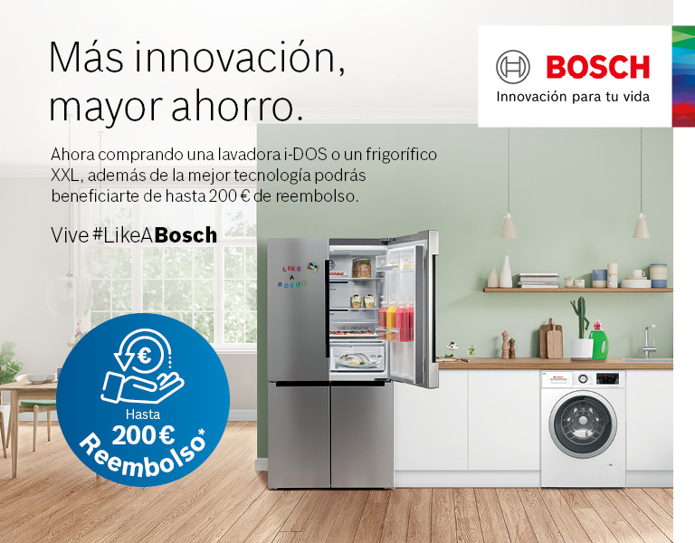 Llévate hasta 200 euros de reembolso por la compra de tu electrodoméstico Bosch