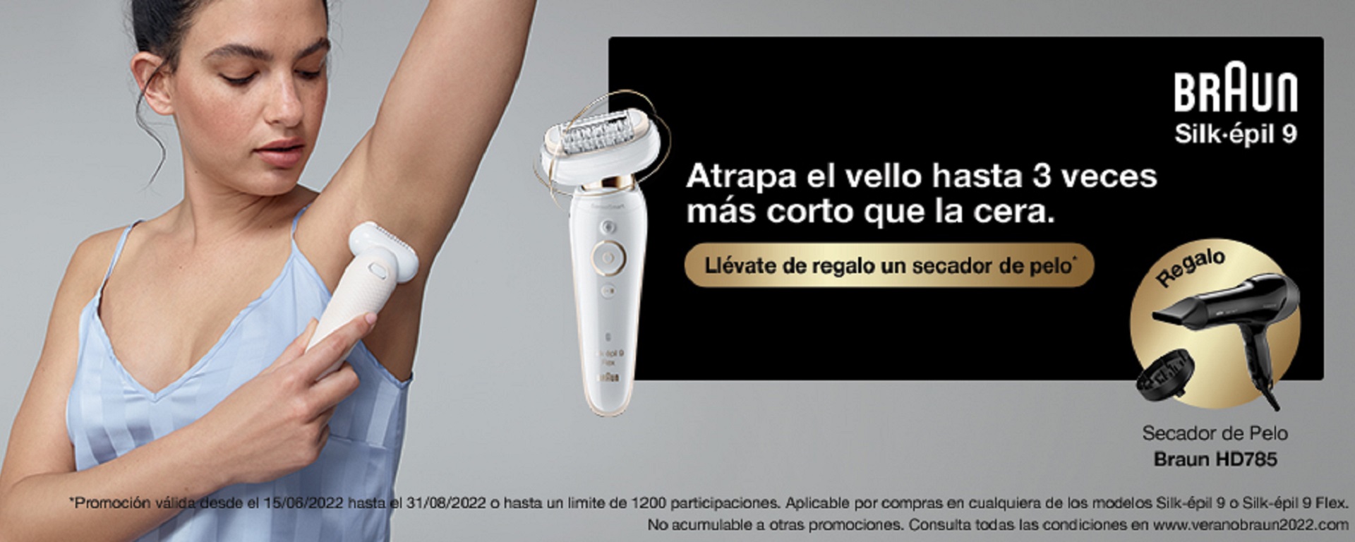 Llévate un secador de pelo de regalo por la compra de tu depiladora Braun