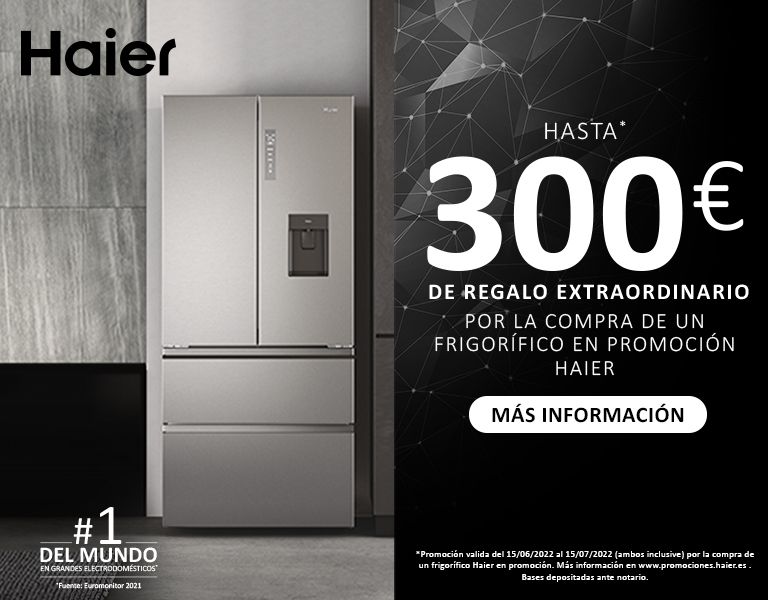 Llévate hasta 300 euros de reembolso por la compra de tu frigorífico Haier