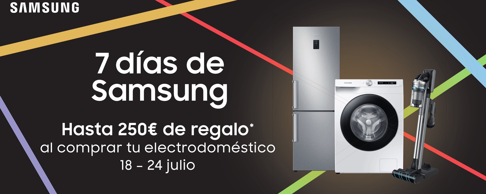 Llévate hasta 250 euros de reembolso por la compra de tu electrodoméstico Samsung