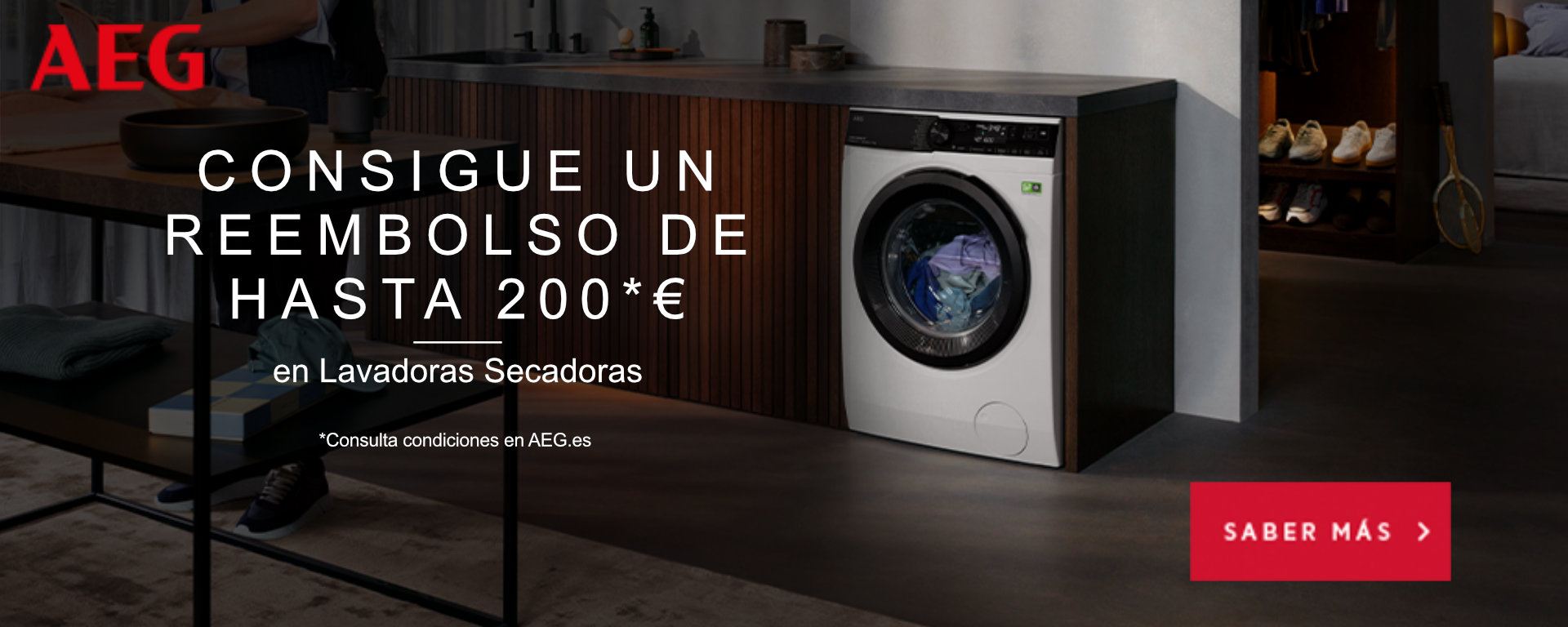 Llévate hasta 200 euros de reembolso por la compra de tu lavasecadora AEG