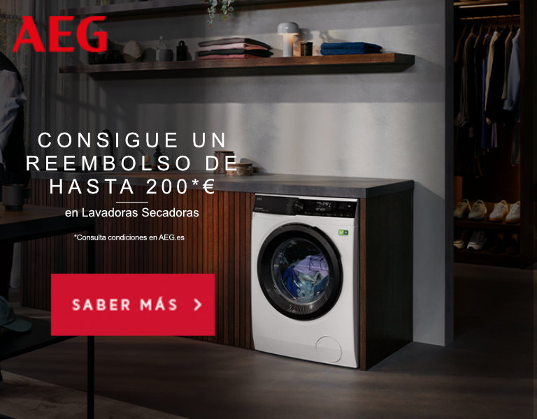 Llévate hasta 200 euros de reembolso por la compra de tu lavasecadora AEG