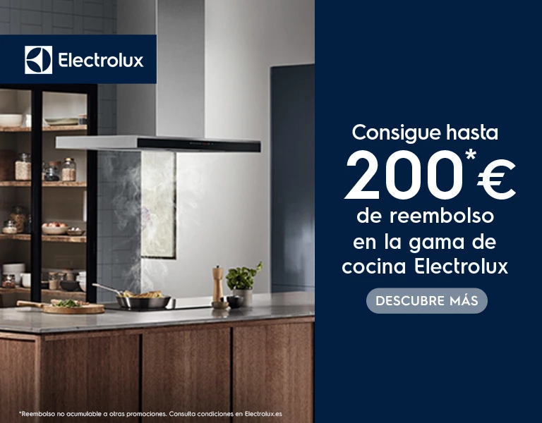 Llévate hasta 200 euros de reembolso por la compra de tu horno, placa o campana Electrolux