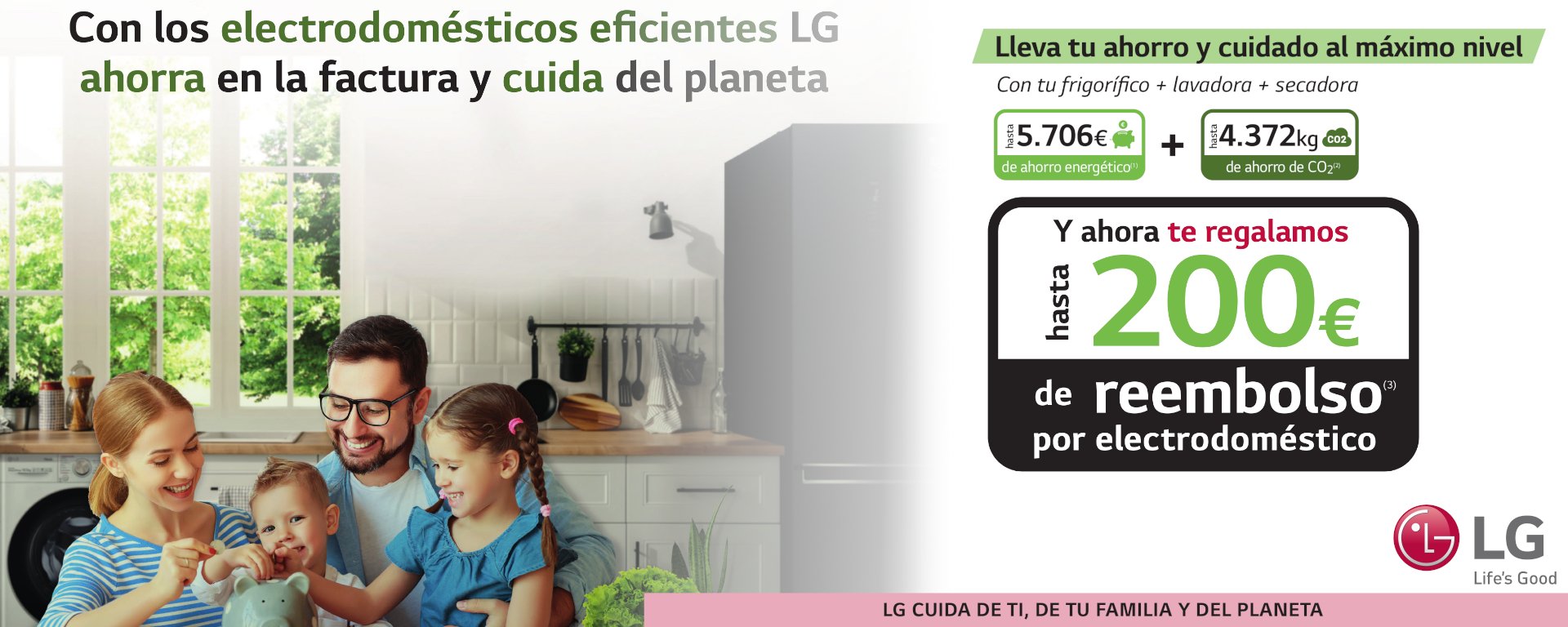 Llévate hasta 200 euros de reembolso por la compra de tu electrodoméstico LG