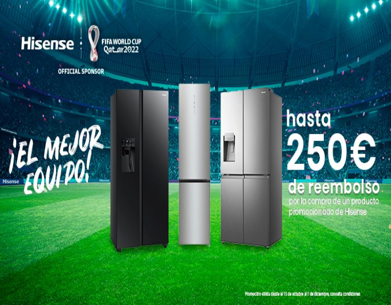 Consigue  hasta 250 euros de reembolso por la compra de tu electrodoméstico Hisense