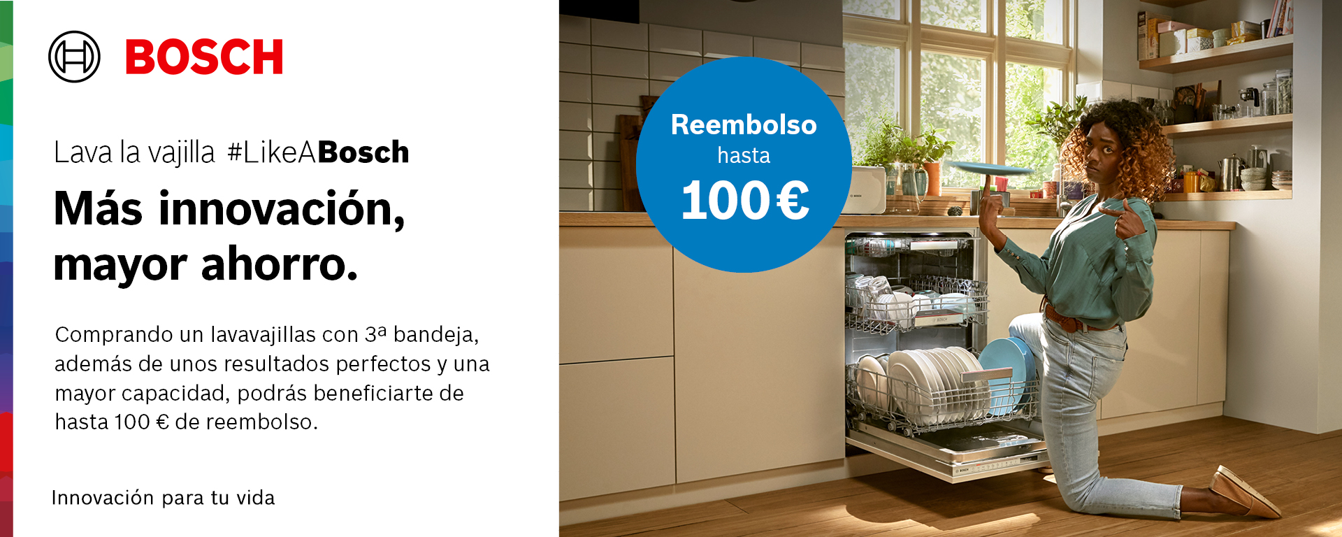 Llévate 100€ de reembolso por la compra de tu lavavajillas de Bosch