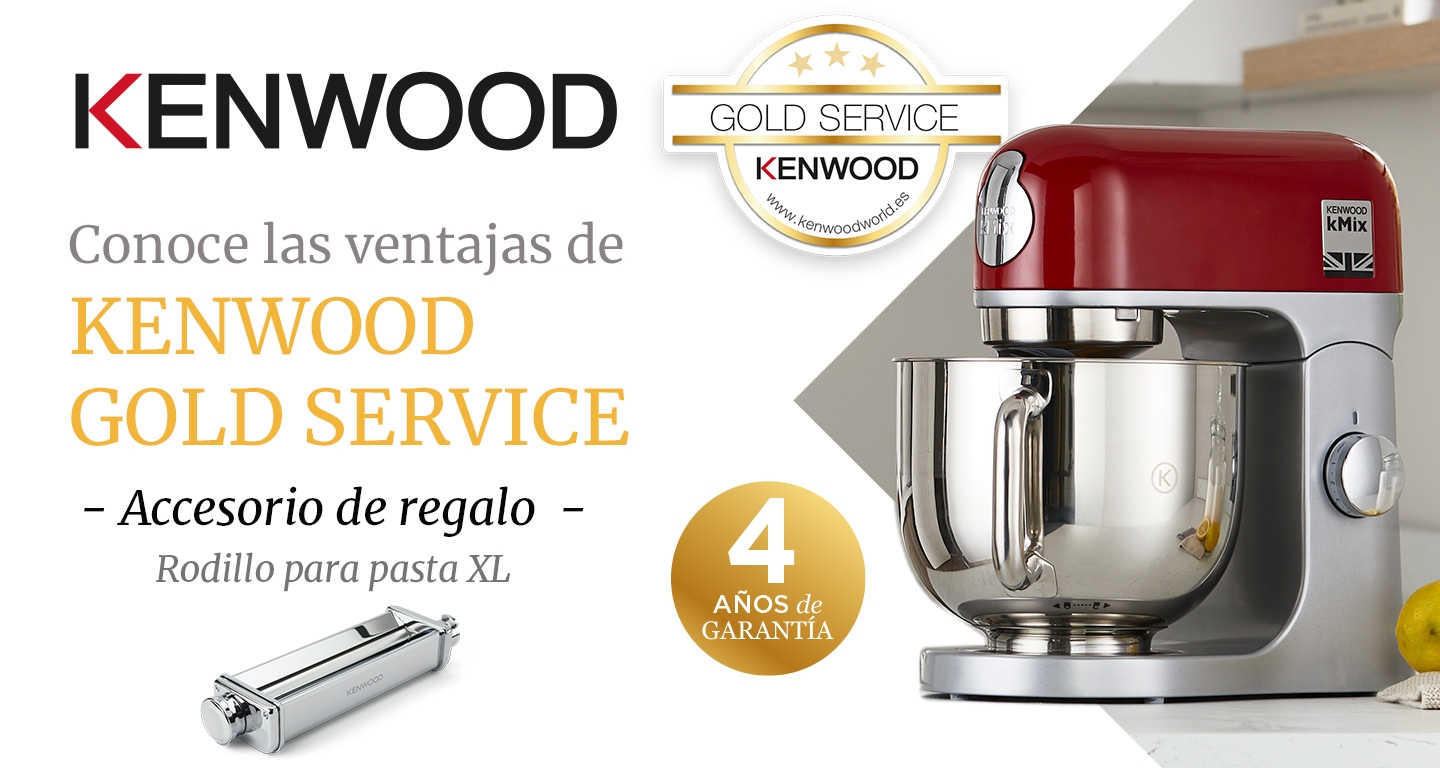 Consigue el Gold Service de Kenwood al comprar tu robot de cocina