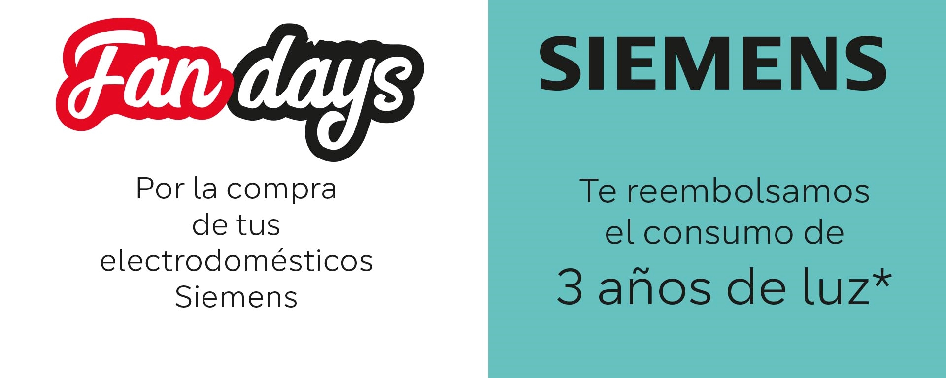 Consigue tu nuevo producto Siemens en los Fan Days