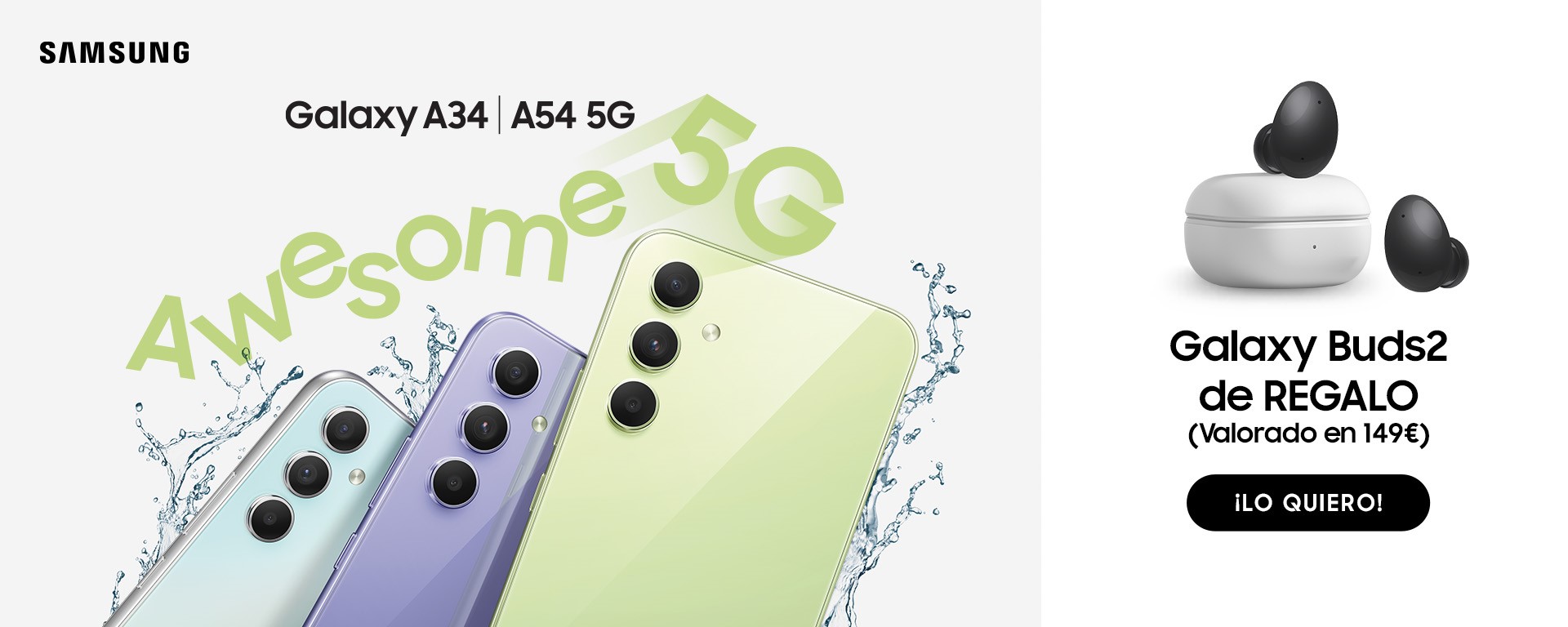 Llévate unos Galaxy Buds2 con Galaxy A54 5G | A34 5G