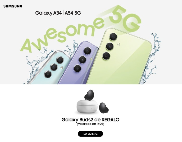 Llévate unos Galaxy Buds2 con Galaxy A54 5G | A34 5G