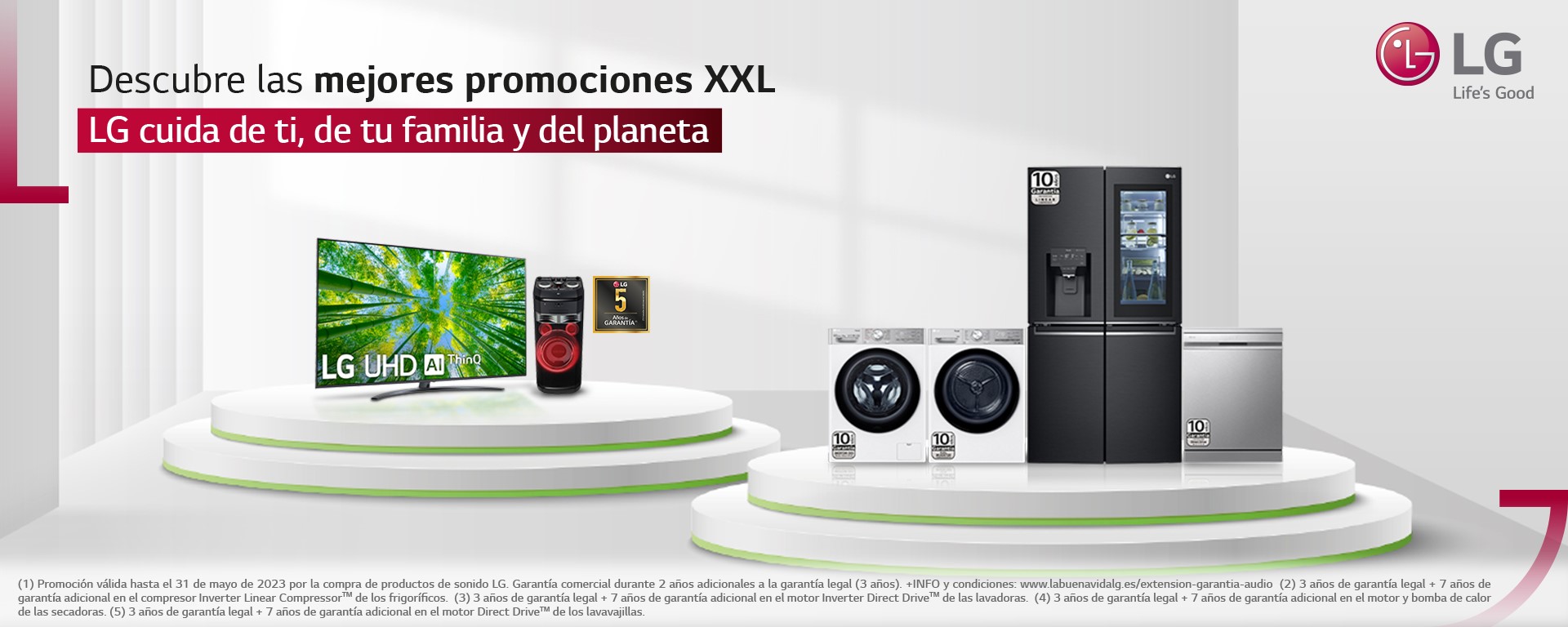 Llévate una extensión de garantía por la compra de tu electrodoméstico LG