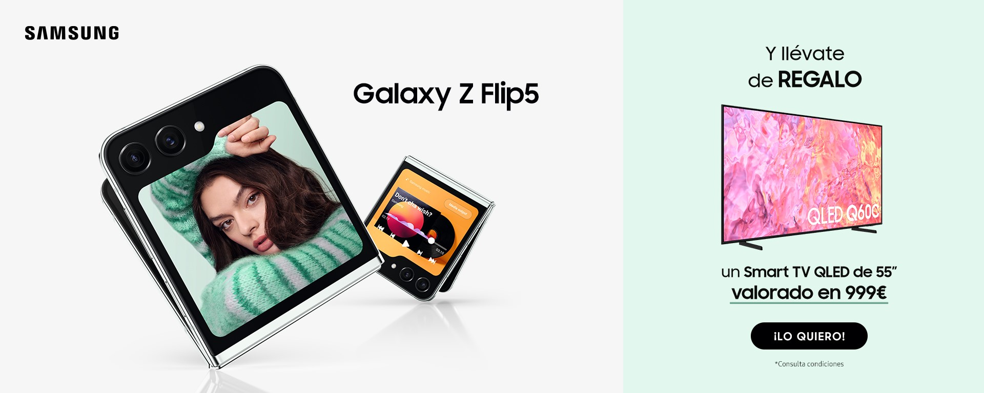 Llévate una Smart TV QLED 55” con tu Galaxy Z Flip5