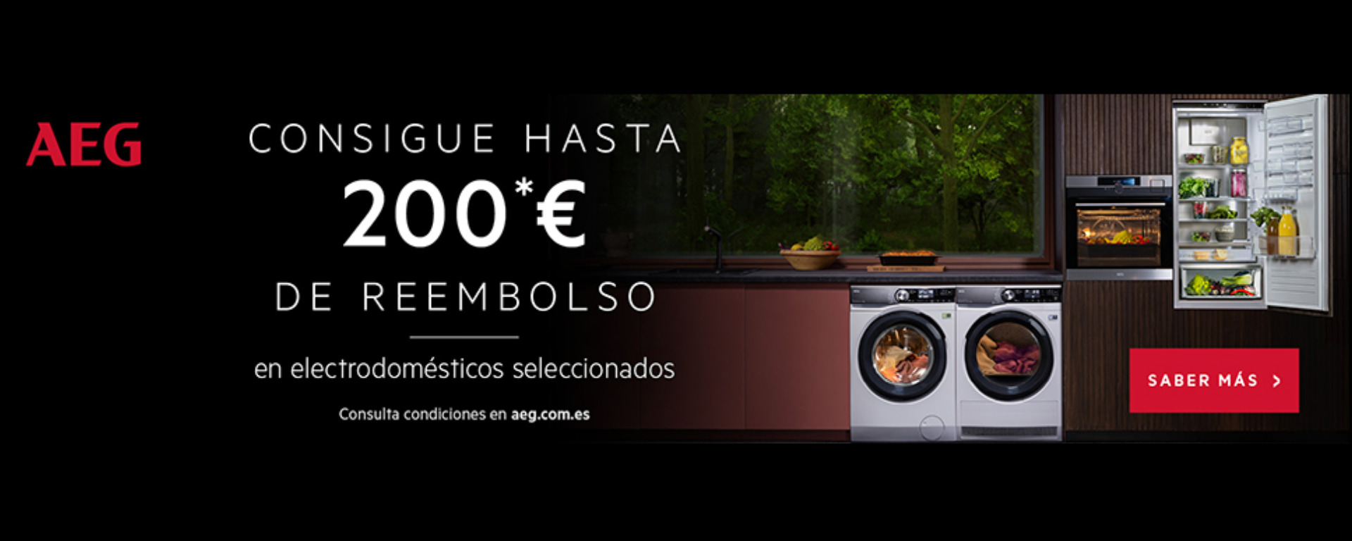 Consigue hasta 200 euros de reembolso en tus compras de AEG