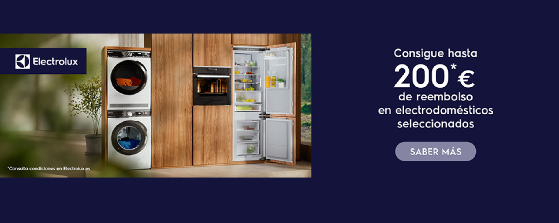 Obtén hasta 200 Eu de reembolso en electrodomésticos de Electrolux
