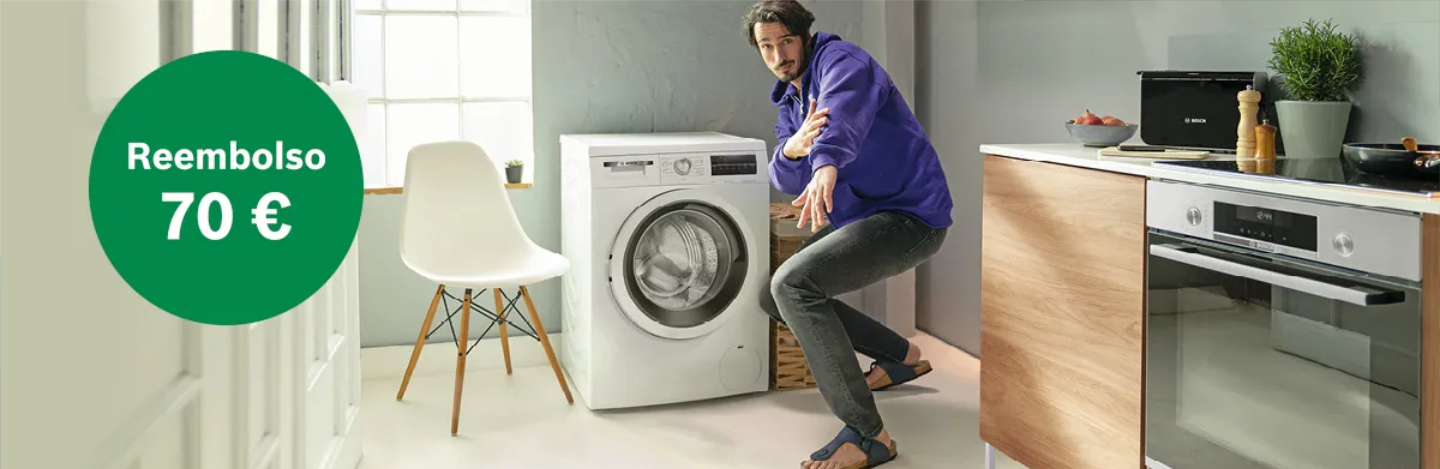 Llévate 70€ de reembolso por la compra de tu Lavadora Bosch WUU28T61ES