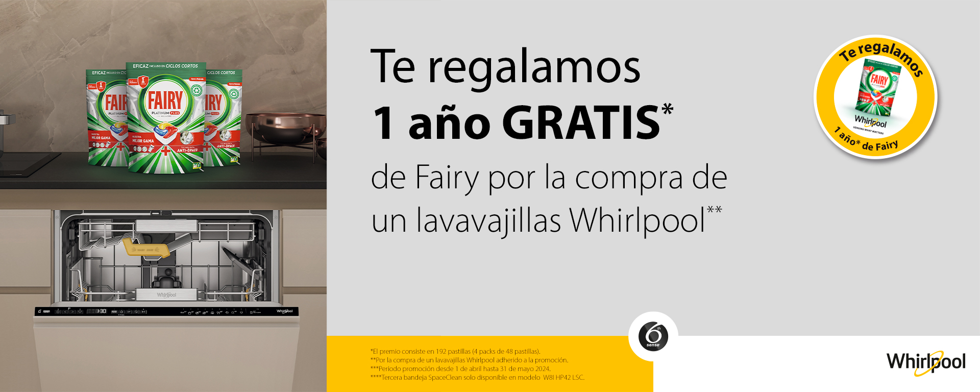 Regalo Fairy  con la compra de un lavavajillas Whirpool