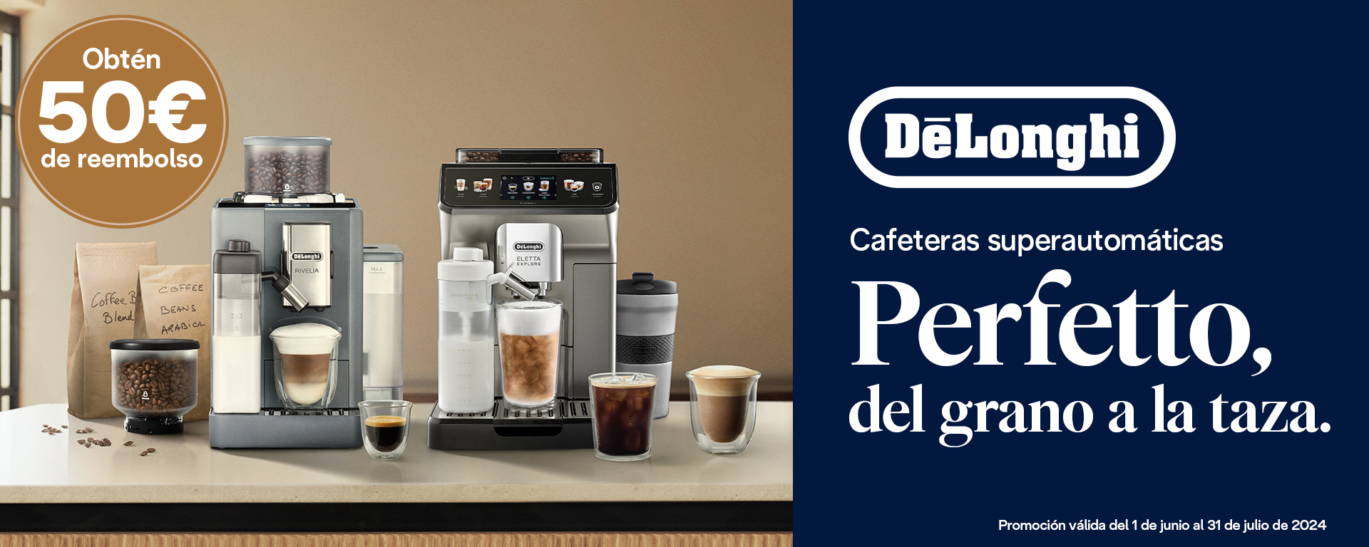 De´Longhi te ofrece 50 Euros de reembolso