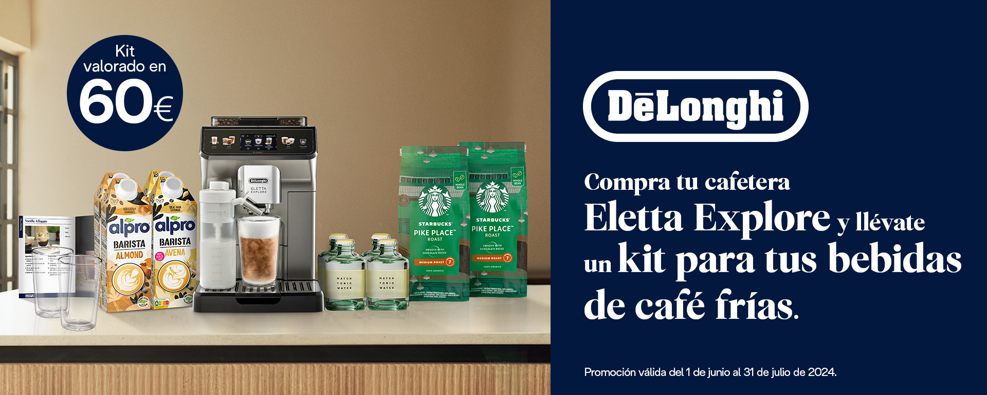 Compra una cafetera superautomática Eletta Explore y llévate un kit para bebidas frías