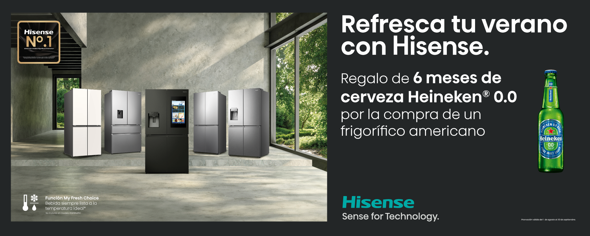 Refresca tu verano con Hisense, regalo Heineken 0,0