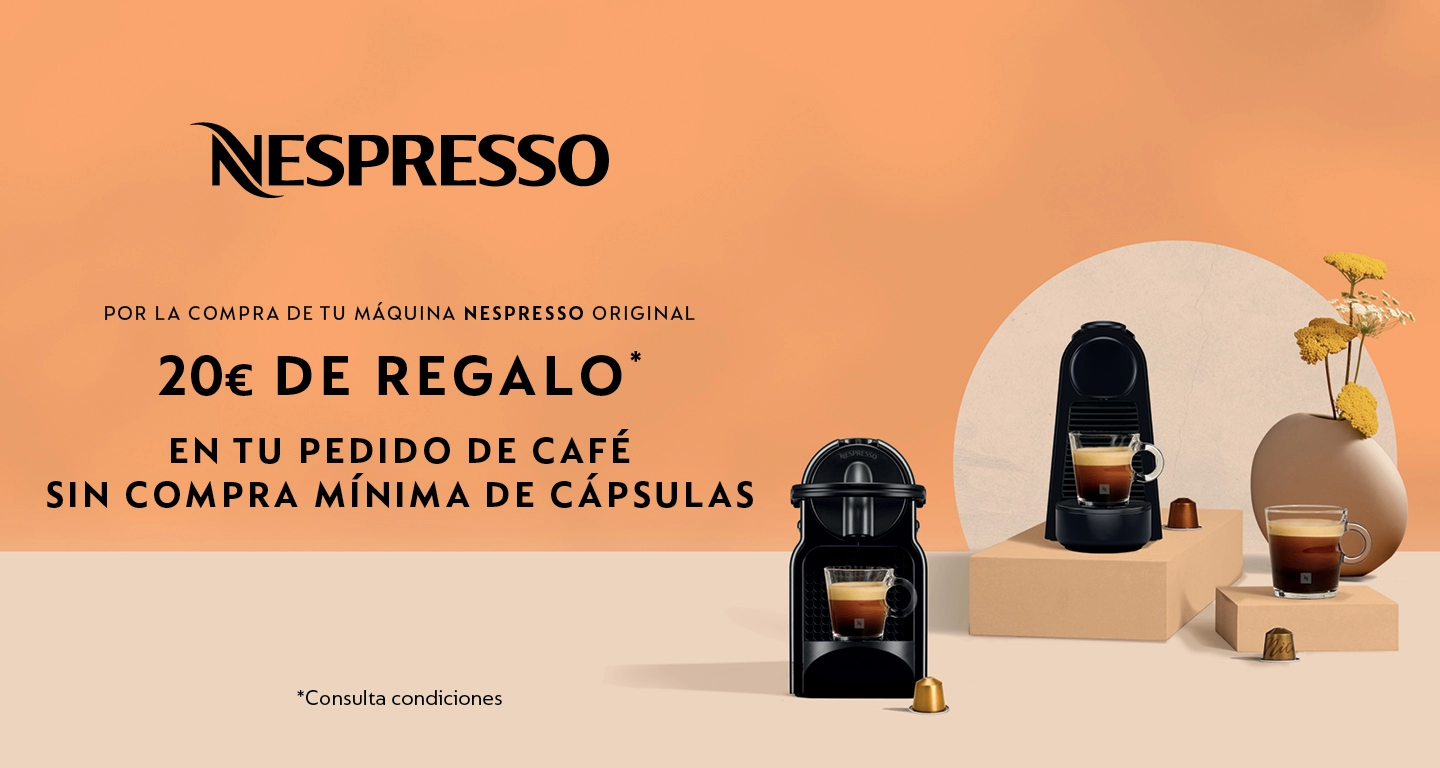 Consigue 20 € de regalo por la compra de tu máquina Nespresso