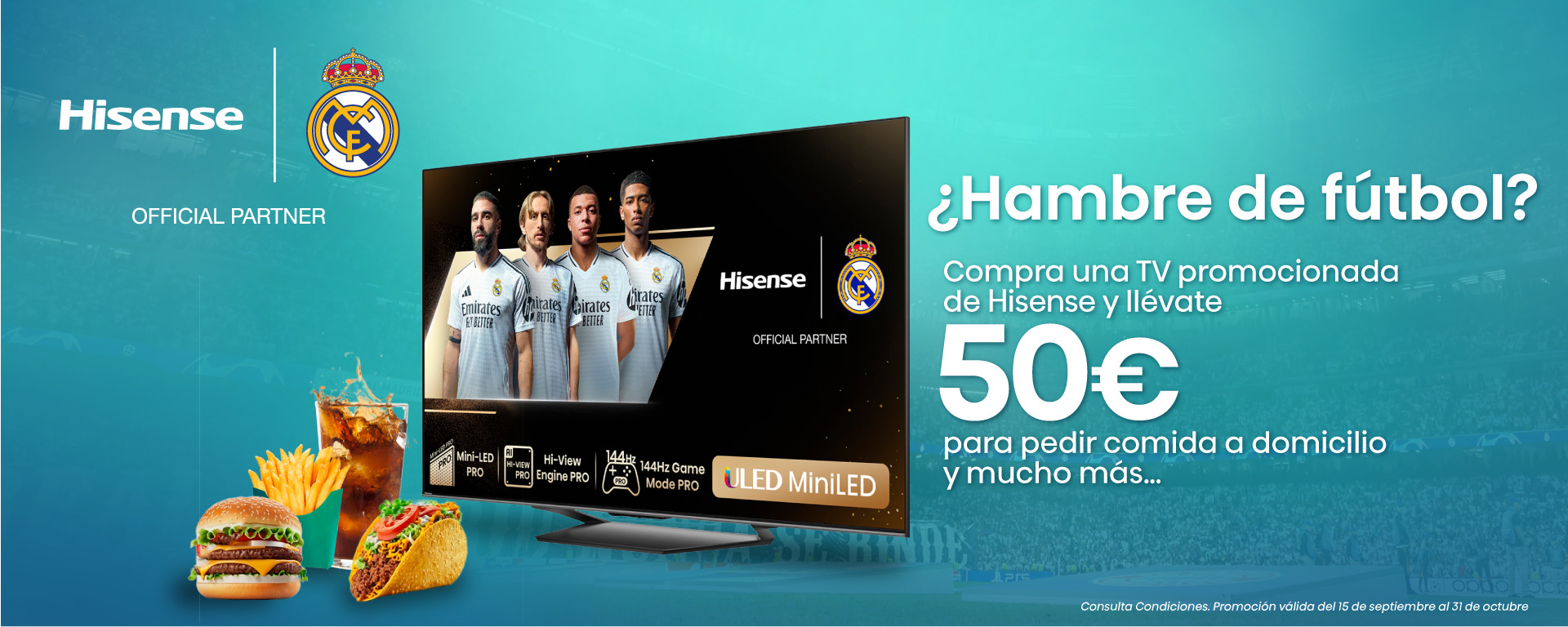 Hisense TV hambre de fútbol