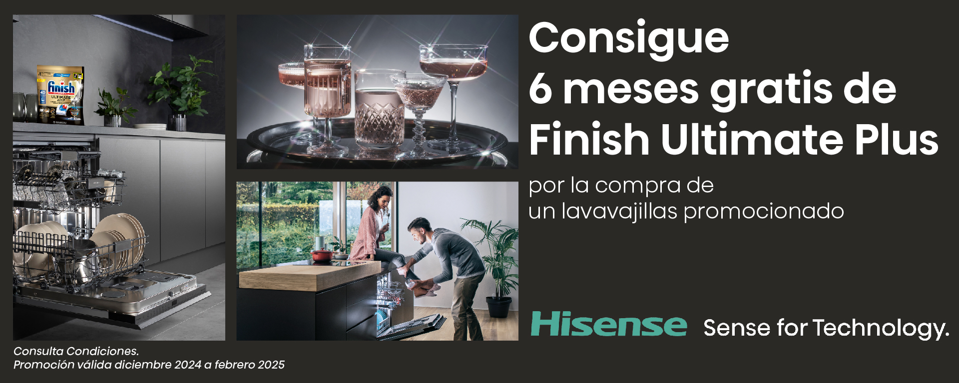 Consigue 6 meses gratis de Finish Ultimate Plus por la compra de un lavavajillas