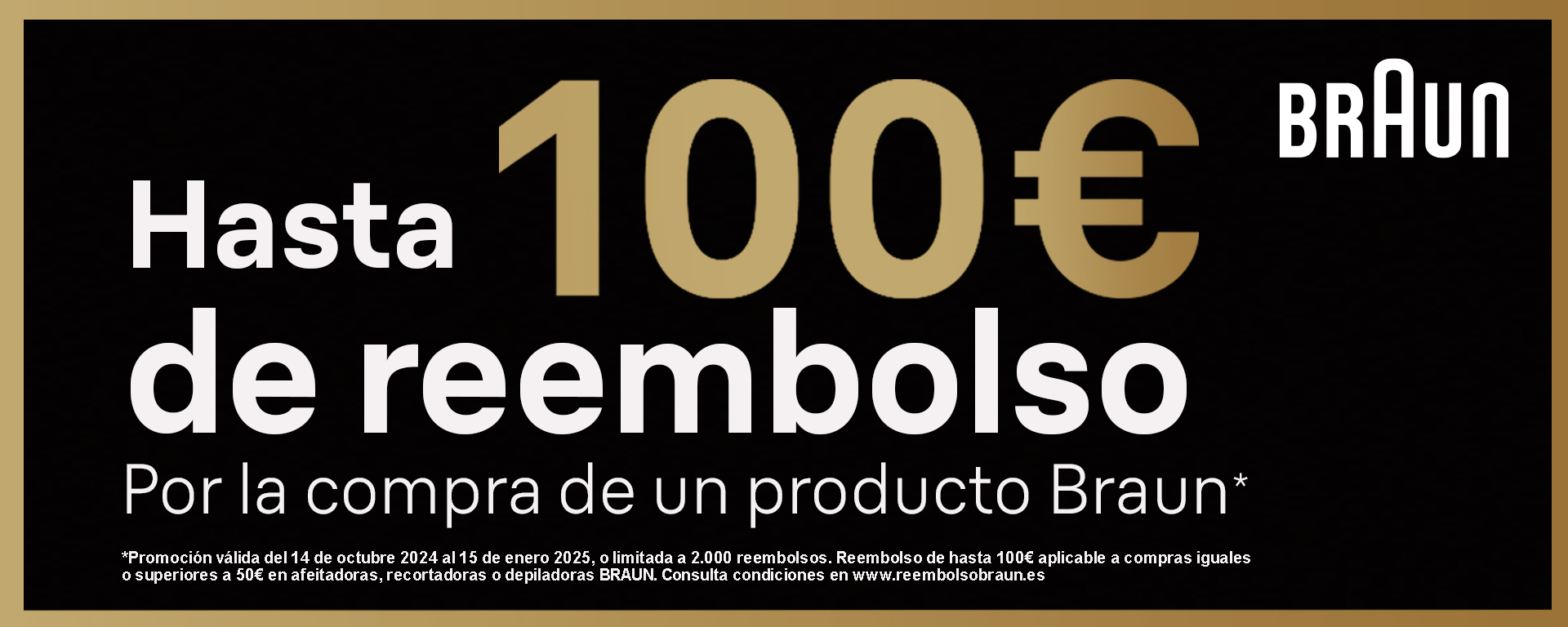 Hasta 100Euros de reembolso