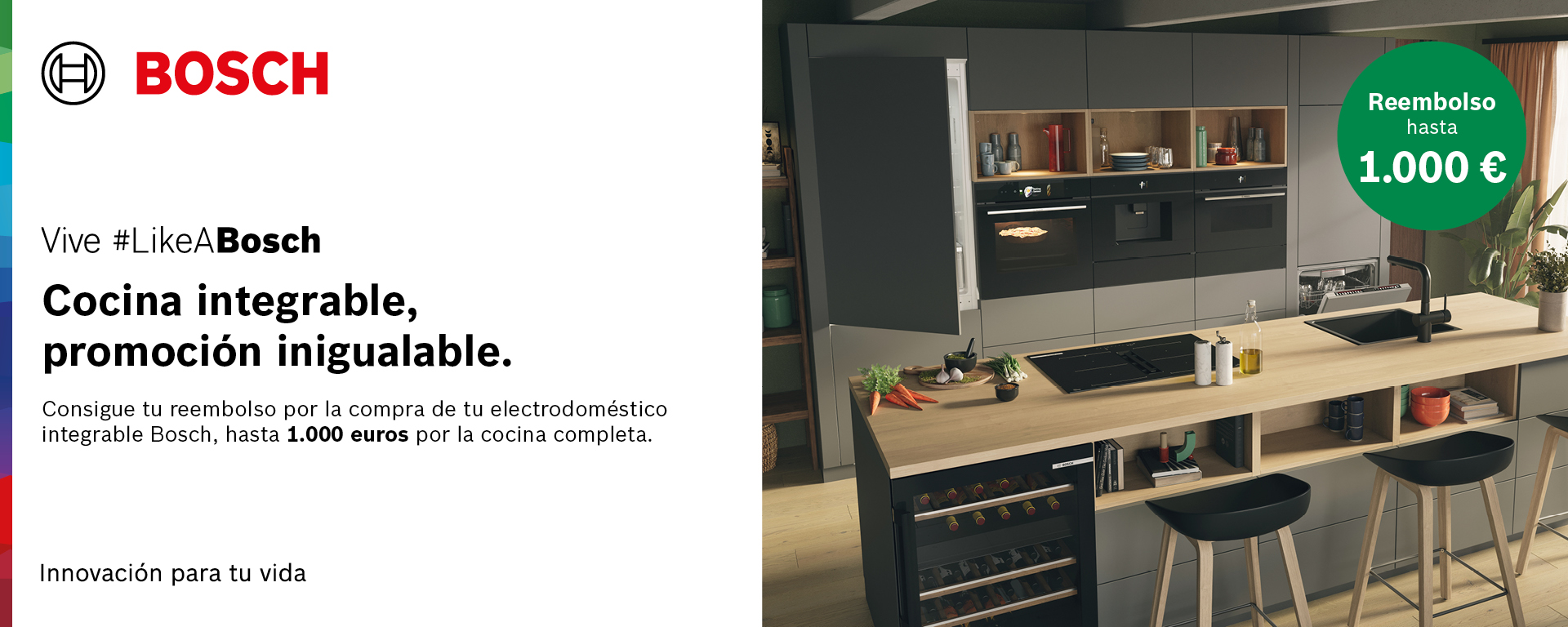 Cocina integrable, promoción inigualable. Hasta 1000€ de reembolso