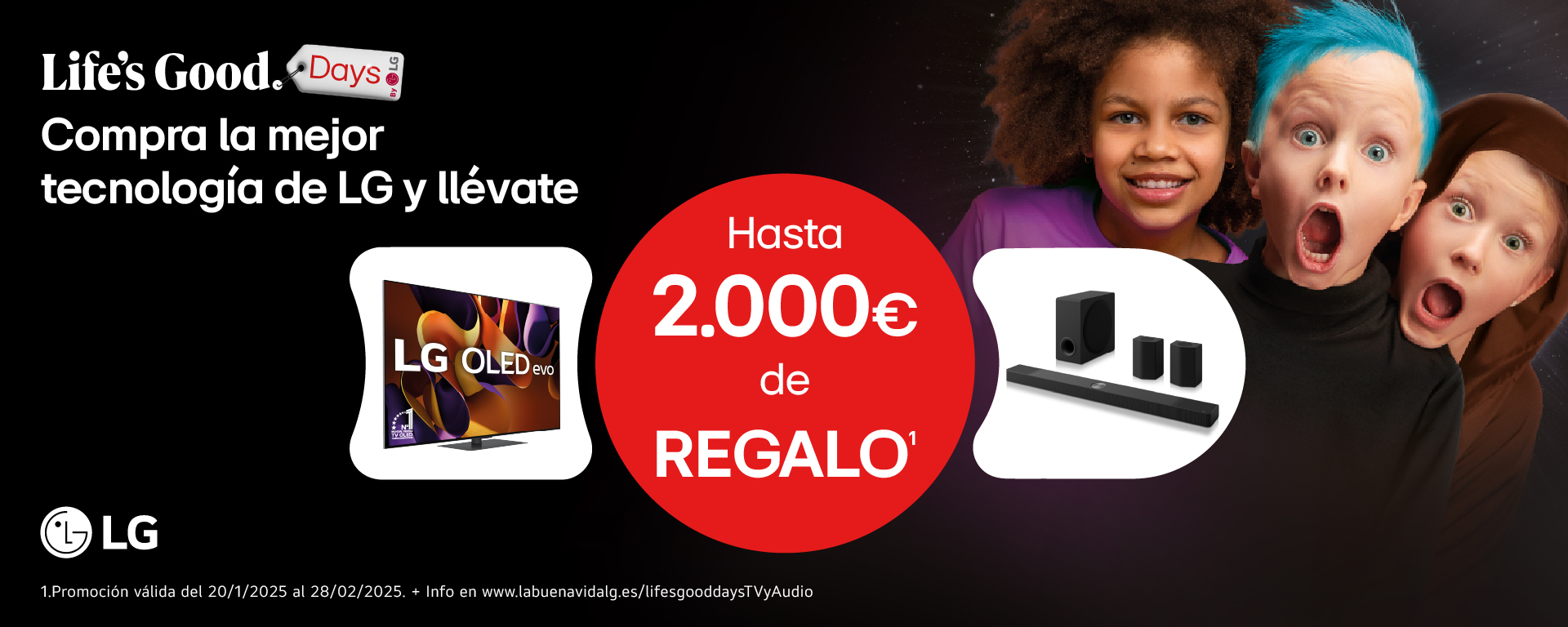 Compra la mejor tecnología de LG y llévate hasta 2.000€ de regalo