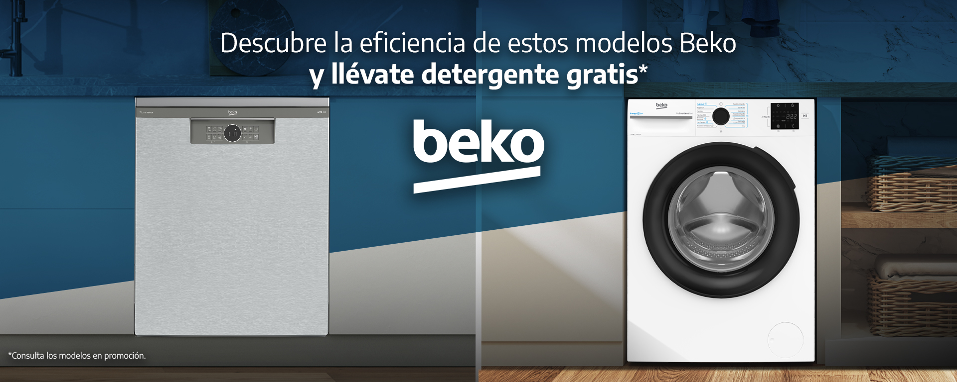 Disfruta de detergente gratis con tu lavadora o lavavajillas Beko 
