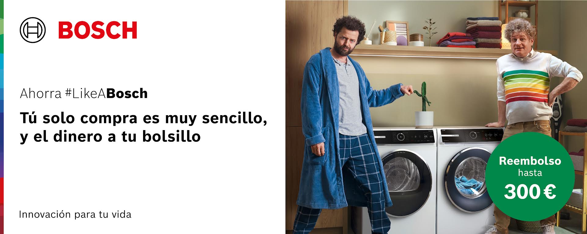 Bosch te devuelve hasta 150 € en tu compra de lavadoras, secadoras o lavasecadoras