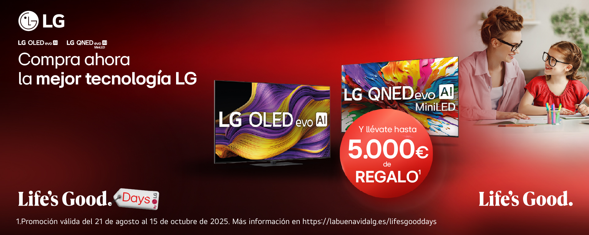 TV LG: Hasta 5.000€ de reembolso por la compra de tu LG OLED y LG QNED
