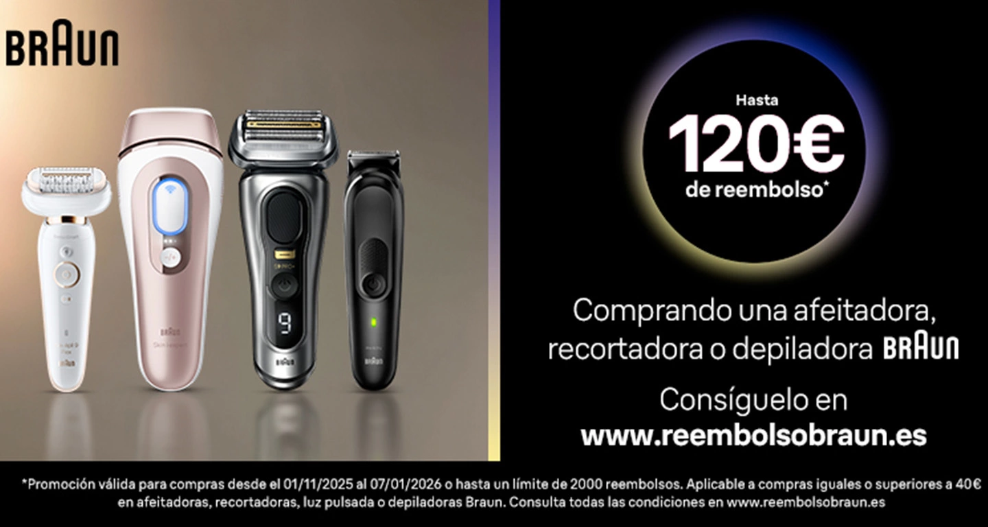 Hasta 120€ de reembolso con tu compra Braun estas navidades