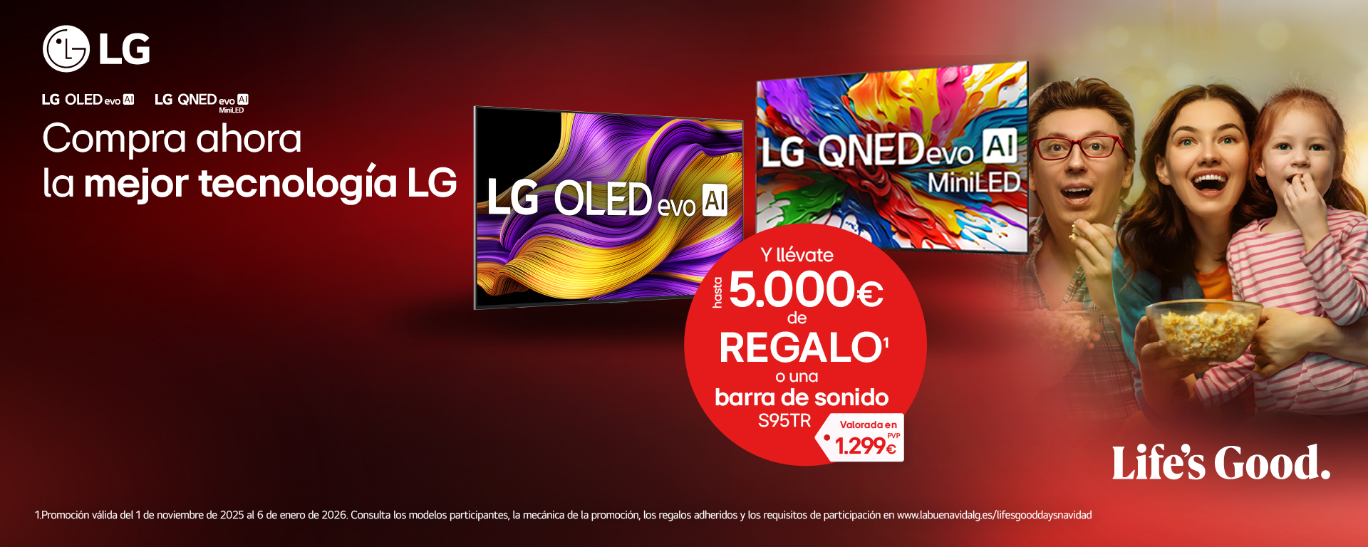 Hasta 5.000€ de regalo del 1 de noviembre al 6 de enero de 2026 