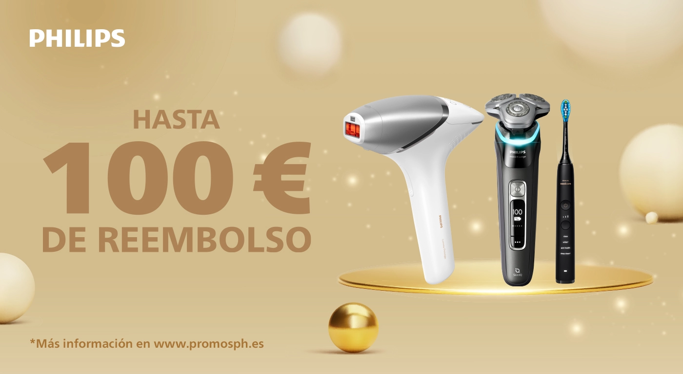 Compra tu producto Philips y recibe hasta 100 € de reembolso